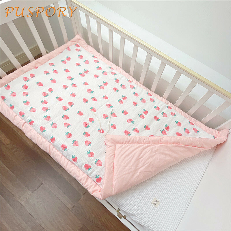 Matelas en coton pour bébé, disponible des deux côtés, doux, confortable, respirant, pour nouveau-né de 0 à 4 ans, literie imprimée de dessins animés, nouvelle collection