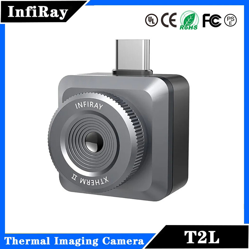InfiRay T2L kamera pencitraan termal, lensa putar inframerah pencitraan termal untuk ponsel Android inspeksi kebocoran panas