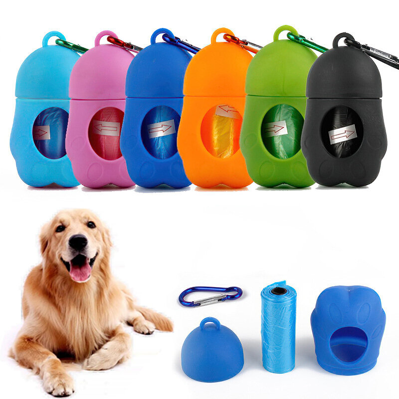 Pet Waste Bag Dispenser For Dog Cat Waste Poop Bag Holder Plastic Garbage Bag Dispenser Carrier Case Pet Clean Accessories Toy