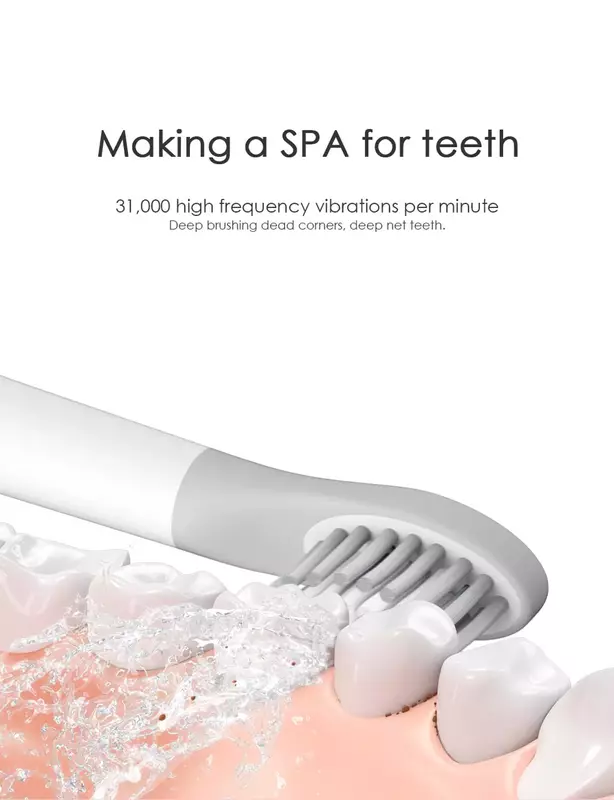 فرشاة أسنان أصلية لعام 2022 من PINJING EX3 باللون الأبيض ، رأس فرشاة أسنان شاومي يوبين سوكاس ، فرشاة أسنان كهربائية فائقة الصوت
