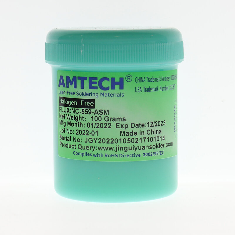 AMTECH-pasta de soldadura fundente sin plomo, NC-559-ASM, 100g