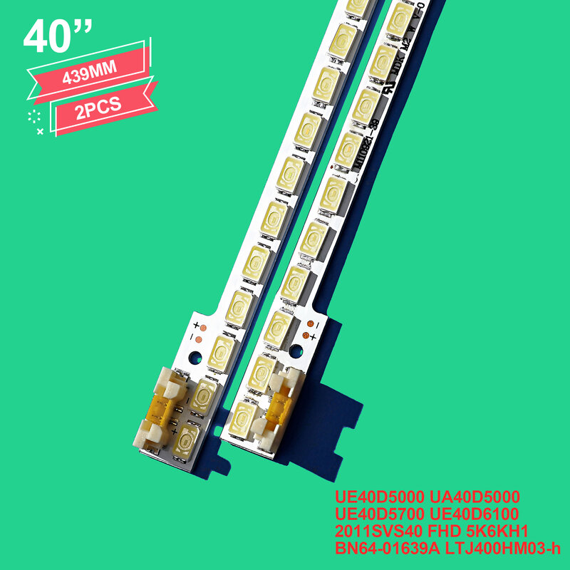 Lampu Latar LED Strip untuk 2011SVS40 UE40D5000 UE40D5500 UE40D5700 LD400BGC-C2 LTJ400HM03-J BN96-16606A BN96-16605A JVG4-400SMA-R1