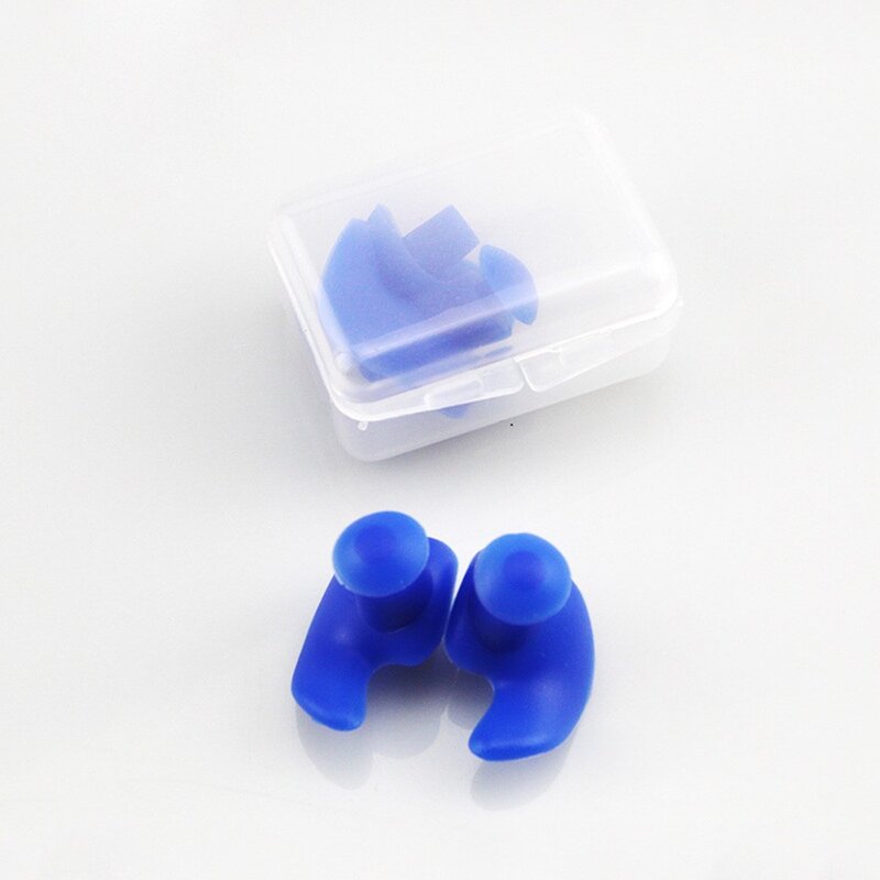 Penyumbat telinga silikon tahan air, silikon Anti kebisingan telinga olahraga lingkungan colokan air menyelam aksesoris renang olahraga