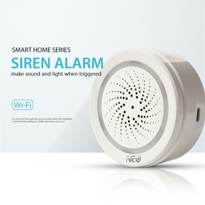 Tuya Smart Leven Wifi Usb Sirene Alarm Detector Sensor Draadloze Sound Light Alarm