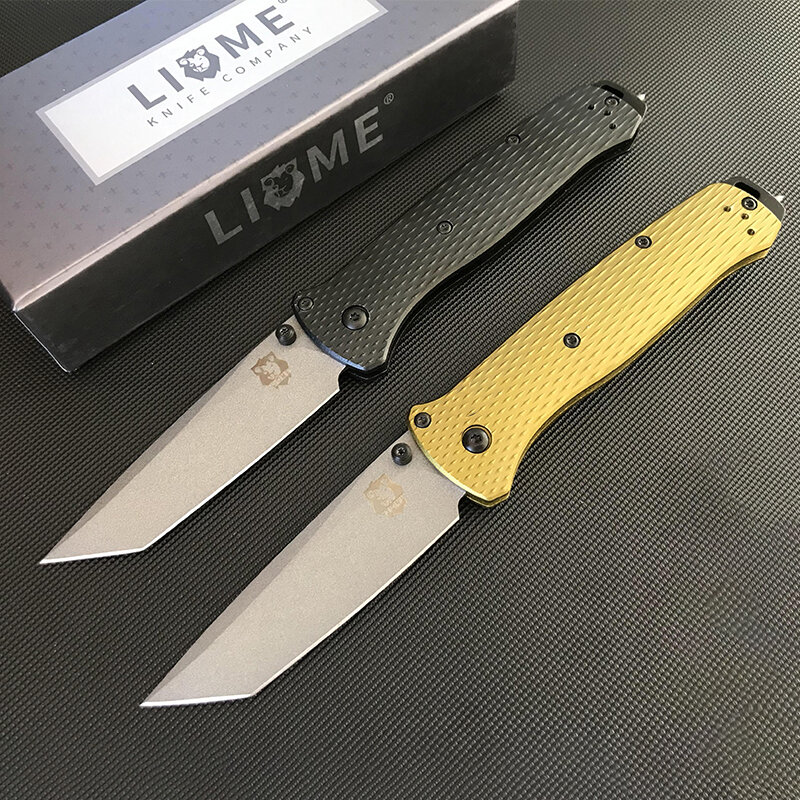 Карманный складной нож Liome 537 с алюминиевой ручкой, многофункциональные тактические безопасные ножи для выживания в кемпинге