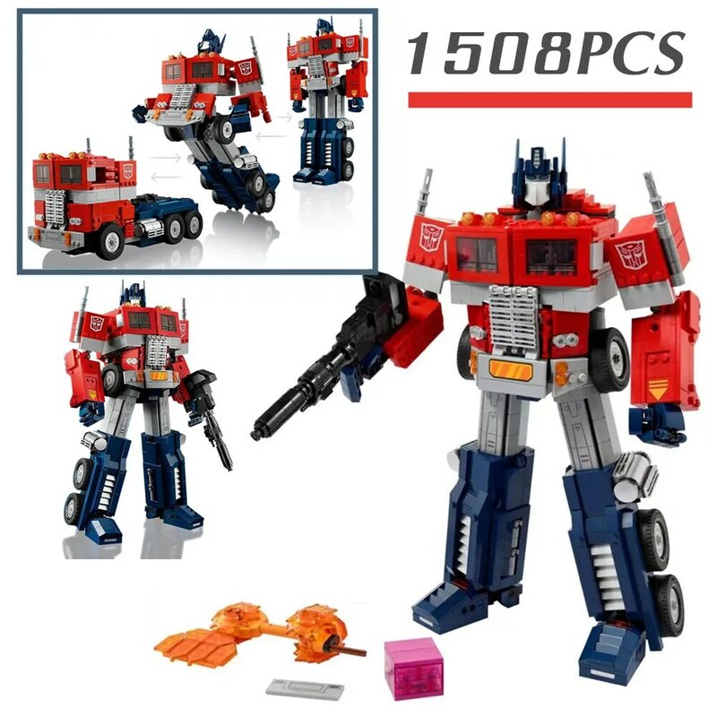 Tương Thích 10302 Optimus Prime Transformers Tự Động Robot Xe Buliding Khối Biến Dạng Kỹ Thuật Viên Gạch Đồ Chơi Bé Trai Quà Tặng Giáng Sinh