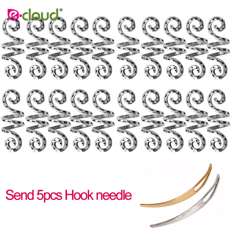Perles en plastique pour tresses de cheveux dorées/argentées, anneaux Dreadlock, tubes tressés, accessoires capillaires, divers Styles, 60 pièces