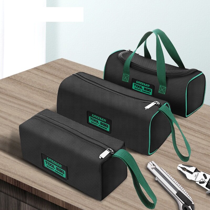 녹색 다기능 도구 가방, 멀티 포켓 방수 낙하 방지 보관 가방, 1680D 옥스포드 천 전기 기사 가방