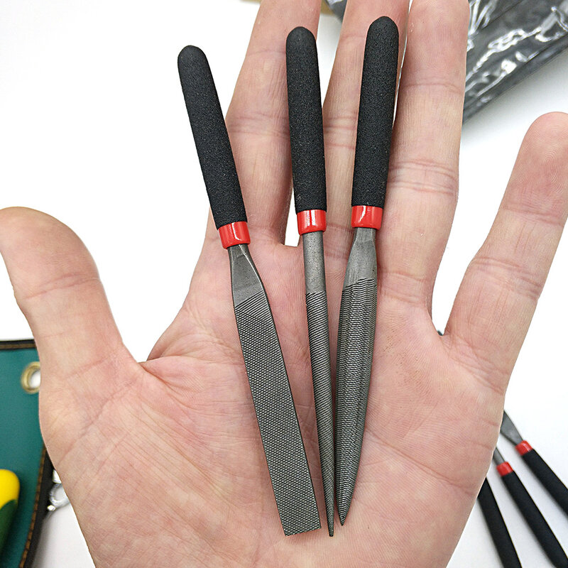 1pc 118mm Mini Steel Files Mini Needle File Set Flat/Round/Half Round File For Stone Glass Metal Polishing Carving Carving Tools