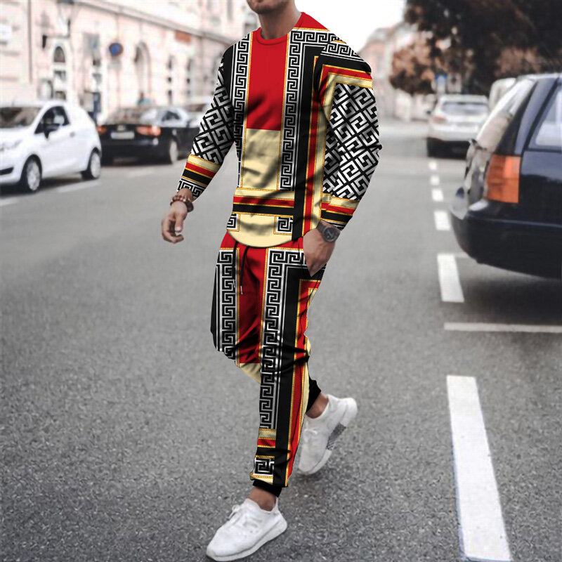 2022ฤดูใบไม้ร่วง Tracksuit เสื้อแขนยาว + ชุดสูทกระโปรงผู้ชาย Streetwear Vintage เสื้อกันหนาวขนาดใหญ่ผู้ชายเสื้อผ้า2ชิ้นชุด