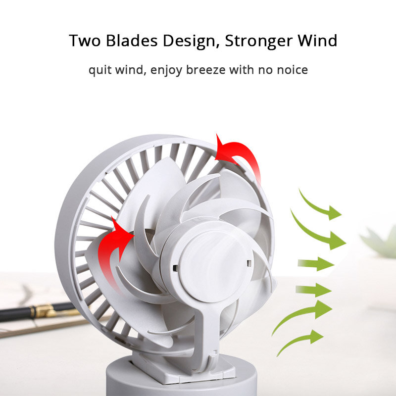 Creative Portable Hanging Neck Mini Fan USB Rechagreable Silent Travel Handheld Air Cooling Fan For Office Home Room Table Fans