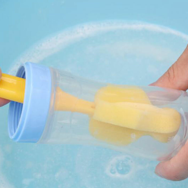 Mamilo do bebê leite escova garrafa copo 360 graus esponja limpa chupeta escova esponja copo escova kit infantil chupeta limpa garrafa de bebê