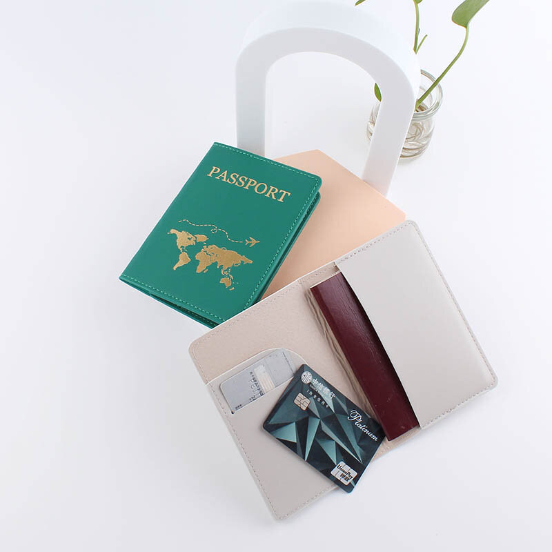 Couple Line Passport Cover Fashion New Travel Bank Card Document Bag PU Leather Holder Lovers Passport Holder Wallets for Women