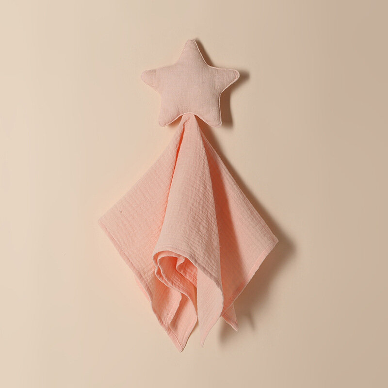 Niemowlę uspokoić ręcznik kreskówka jednolity kolor pluszowa pacynka zabawki gwiazda księżyc lalka dla noworodka miękki nadziewany ręcznik pocieszający