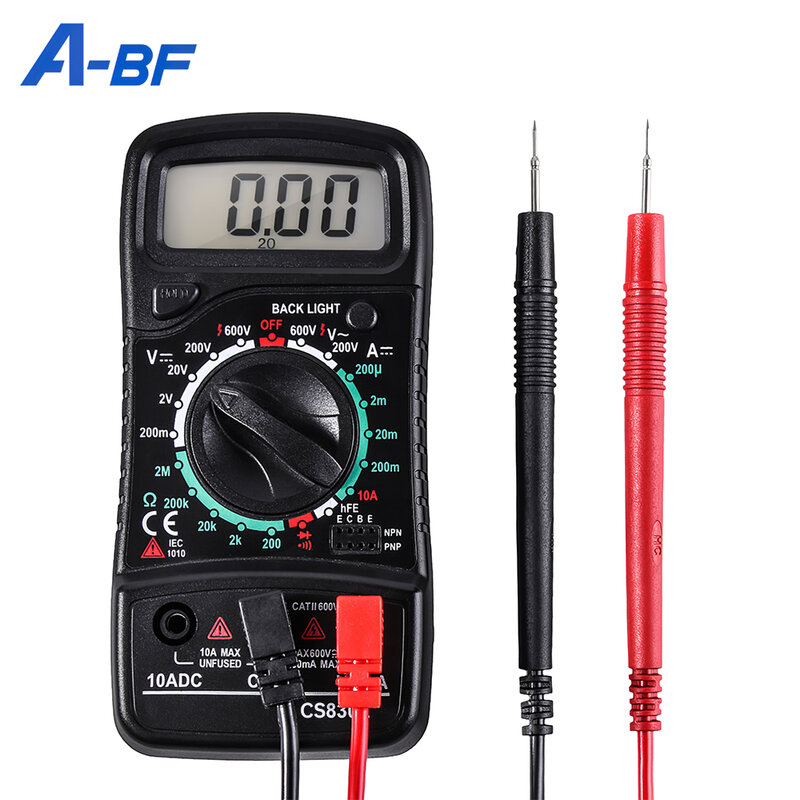 A-BF Digital Multimeter Intelligente Auto Range Voltmeter AC DC 220V Widerstand Tester Daten Haltegriff