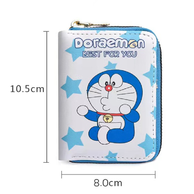Doraemoned portfel na karty Anime portfel śliczna karta uchwyt moda Kawaii dzieci portfel Student krótki mały portfel dla kobiet prezent dla mężczyzny