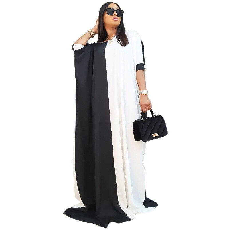 New Fashion Leisure abiti africani Robe Marocaine Dashiki Abaya Dubai elegante KWA stampa abiti lunghi allentati formato libero PT616