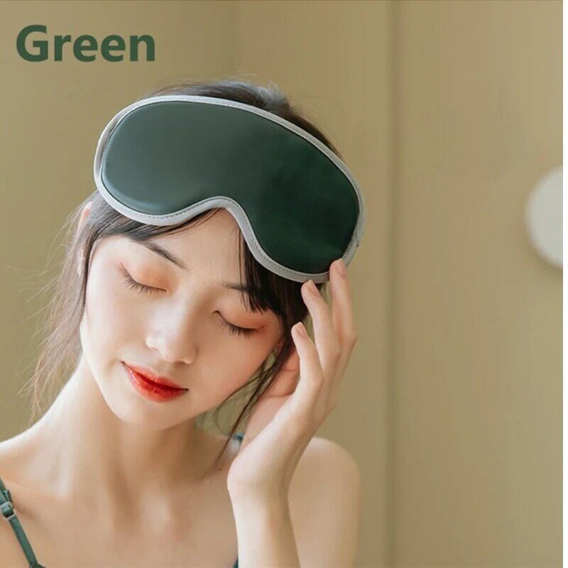 Massageador de olho vibração aquecida máscara de olho 5 modos de desligamento automático quente máscara de dormir com controle remoto máquina de cuidados com os olhos