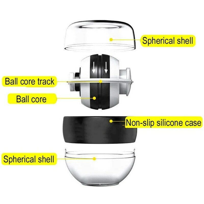 LED جيروسكوبي Powerball تلقائي المدى الدوران قوة المعصم الكرة الذراع اليد قوة العضلات المدرب أجهزة لياقة بدنية المعصم المدرب