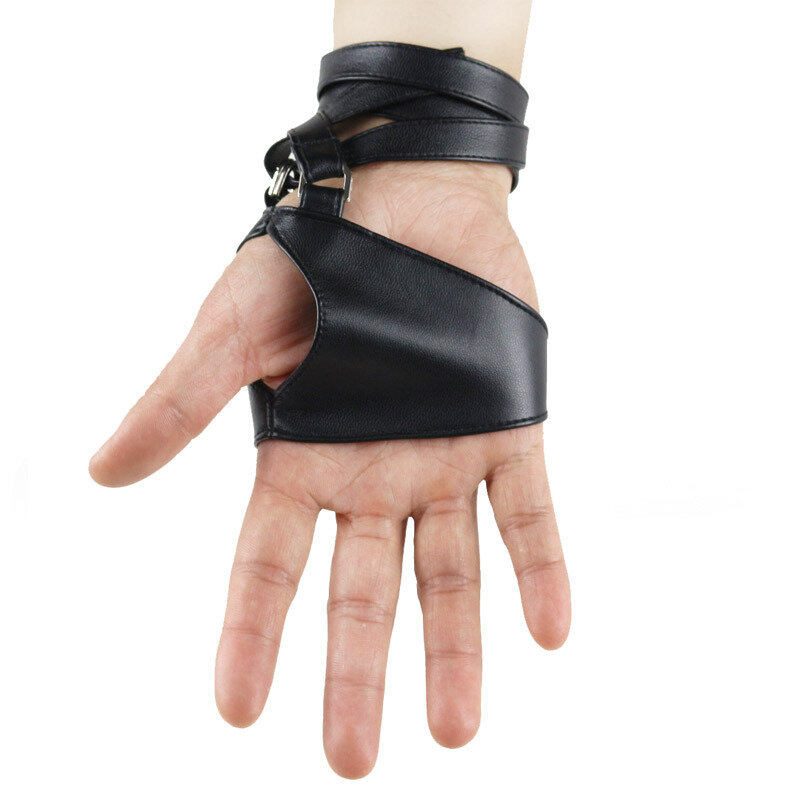 Manopla antideslizante de cuero sintético para mujer, guante Negro de medio dedo, para discoteca, baile en barra, 2022