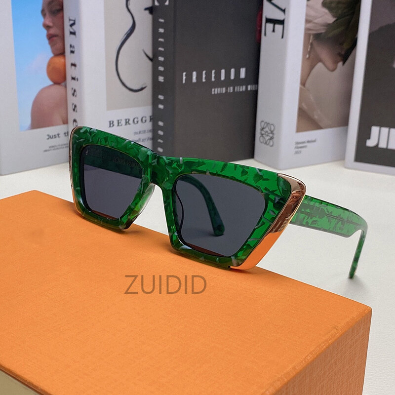 Triangle Cat Eye Square Metal Hemming Sunglasses PK Z1656E Women Luxury Brand Designer Clear Gradient Shades UV400 Men Glasses