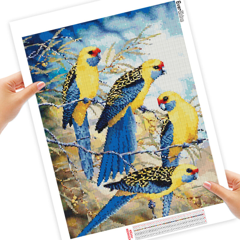 EverShine-Cuadro de pájaro bordado con diamantes de imitación, pintura de animales, decoración de costura para el hogar