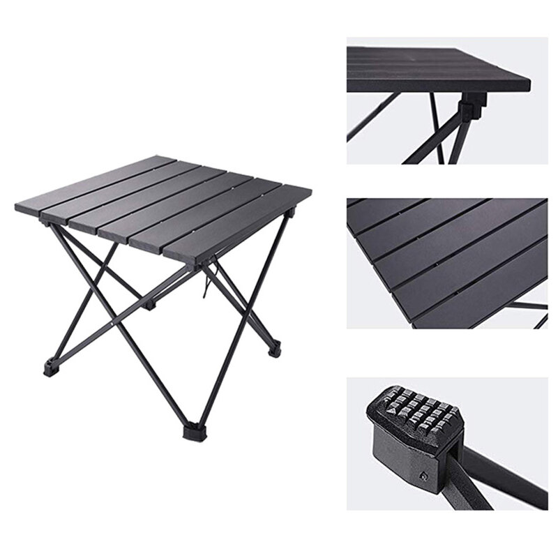 Non Slip With Storage Bag Beach Yard Lightweight Portable Folding Table Outdoor Camping 4 Foot Picnic Aluminum Alloy Garden
