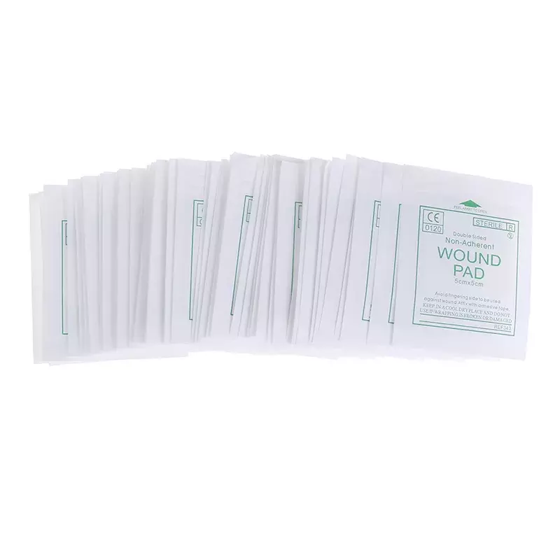 New 50 pcs/lot gauze pad Cotton first aid waterproof wound dressing sterile medical gauze pad wound care supplies