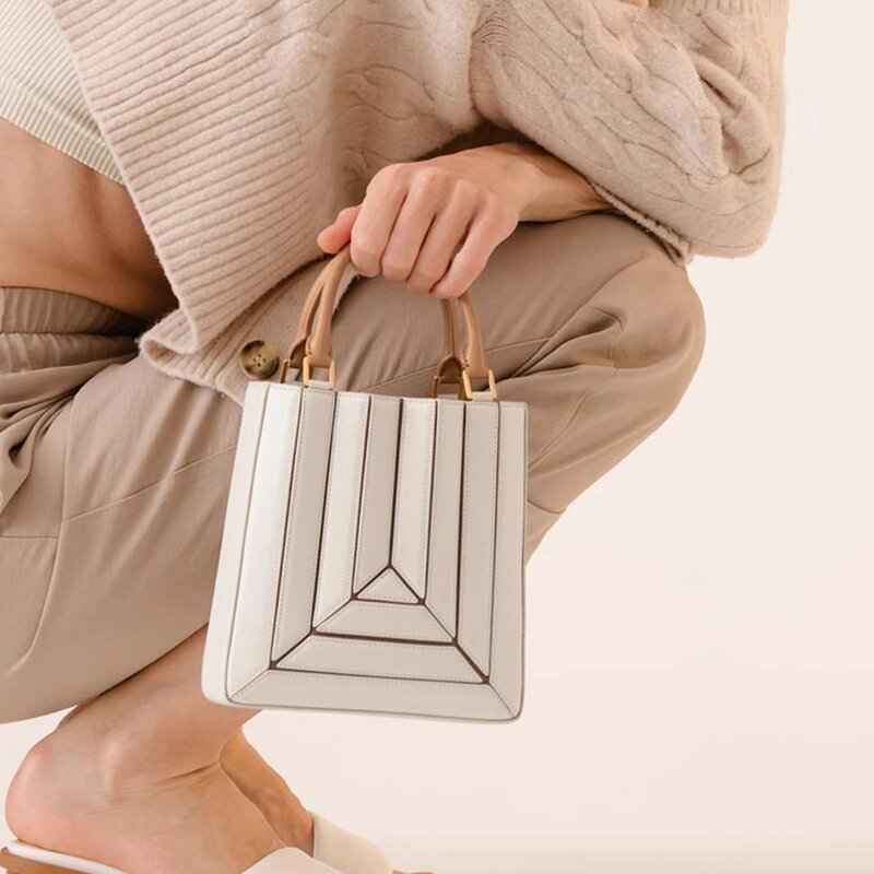 Luxe Handtassen Designer Tas Geweven Schouder Kleur Bijpassende Riem Kleine Vierkante Rugzak Eenvoudige Trend Messenger Bags Purse