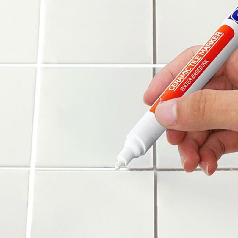 สีกันน้ำ Gap Repair ปากกากระเบื้องสีขาวเติมปากกา Mouldproof Wall Porcelain Grout ตัวแทนสีห้องน้ำบรรจุ Cl T0P2