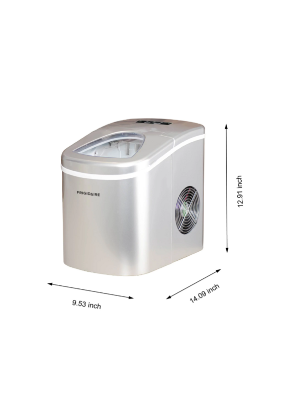 Холодильник 26 фунтов Портативный Ледогенератор для столешницы-EFIC108-Серебристый