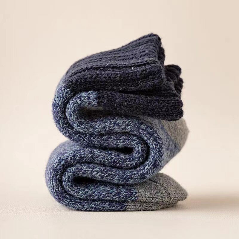 5 paia/calzini di lana LotWinter calzini solidi Super spessi colore cuciture calde calzini da neve retrò calzini di alta qualità per uomo donna regali