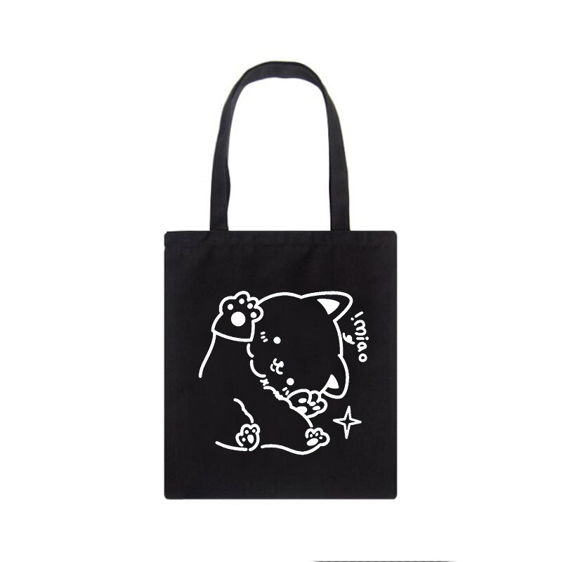 2022 Women Bag Korea Style Cartoon Kawaii Shopping Canvas Bag Large Capacity Handbag Women Shoulder Bag Fun Cute Shopper Bag