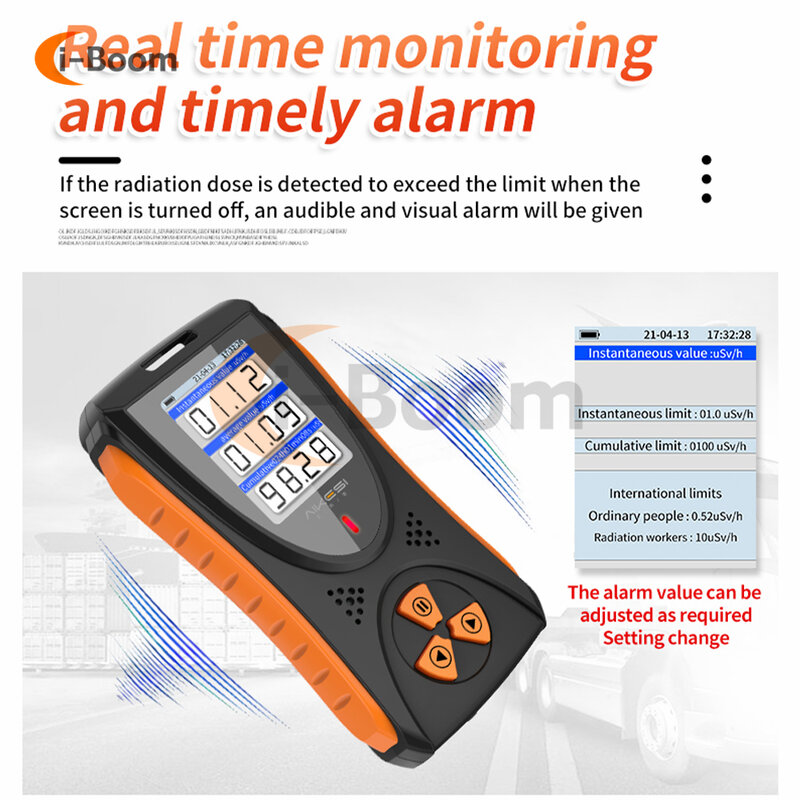 Geiger Counter Detektor Radiasi Nuklir HFS-10 X Γ Radiasi Setara Dosis Tester Meteran Radiasi Elektromagnetik Dosimeter