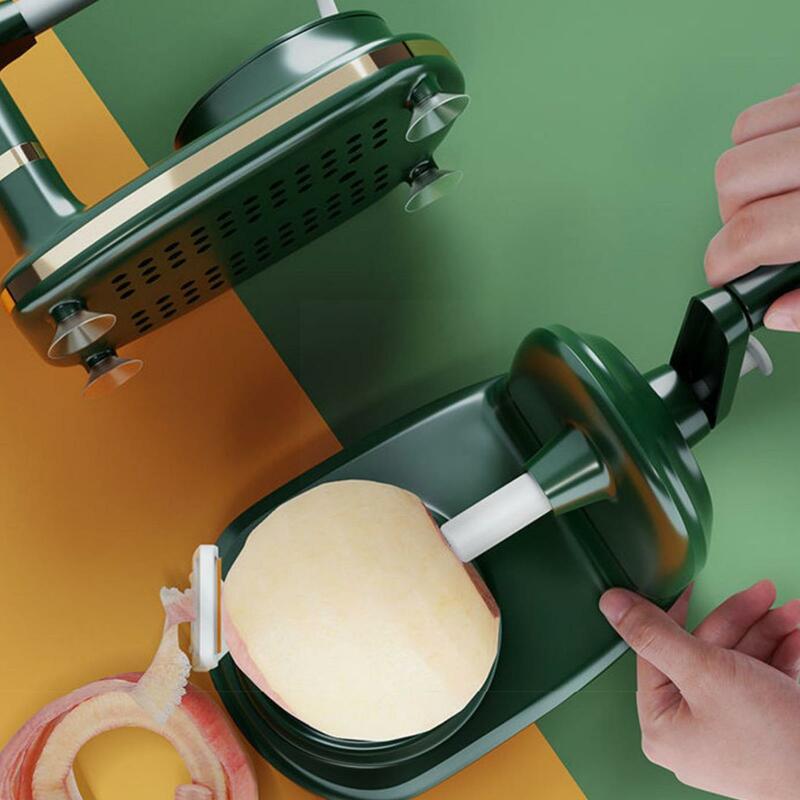 Rotazione manuale pelapatate affettatrice a pera strumento a manovella e Corer taglierina multifunzionale affettatrice per frutta macchina da cucina Ap G6W3