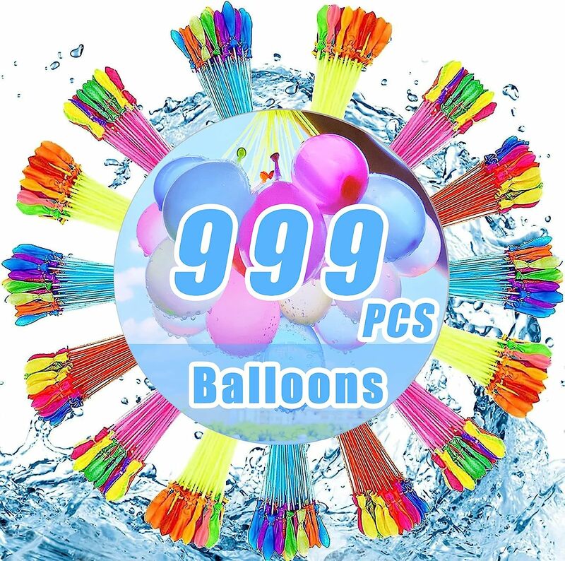 Palloncini d'acqua da 999 pezzi che riempiono rapidamente palloncini a mazzo magico bombe giocattoli da spiaggia istantanei giocattoli da combattimento all'aperto estivi per bambini
