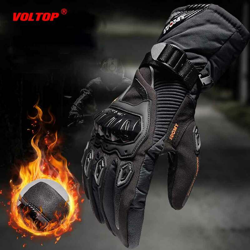 Зимние мотоциклетные перчатки, водонепроницаемые защитные перчатки с твердыми костяшками для мужчин и женщин, прочные тактические перчатк...