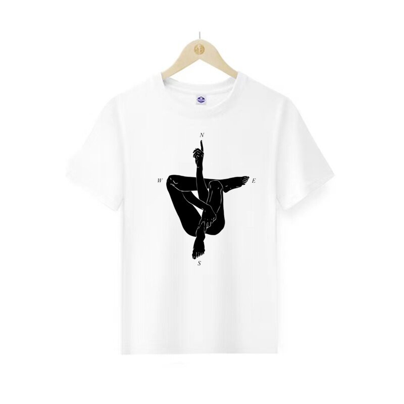 Однотонные Графические Топы унисекс, Высококачественная Минималистичная модная футболка с принтом, Удобная тонкая футболка