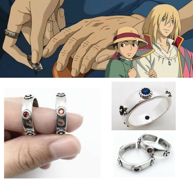 Howl do castelo em movimento anel cosplay anime hayao miyazaki sophie howl vestuário unissex jóias prop acessórios presente masculino ms.
