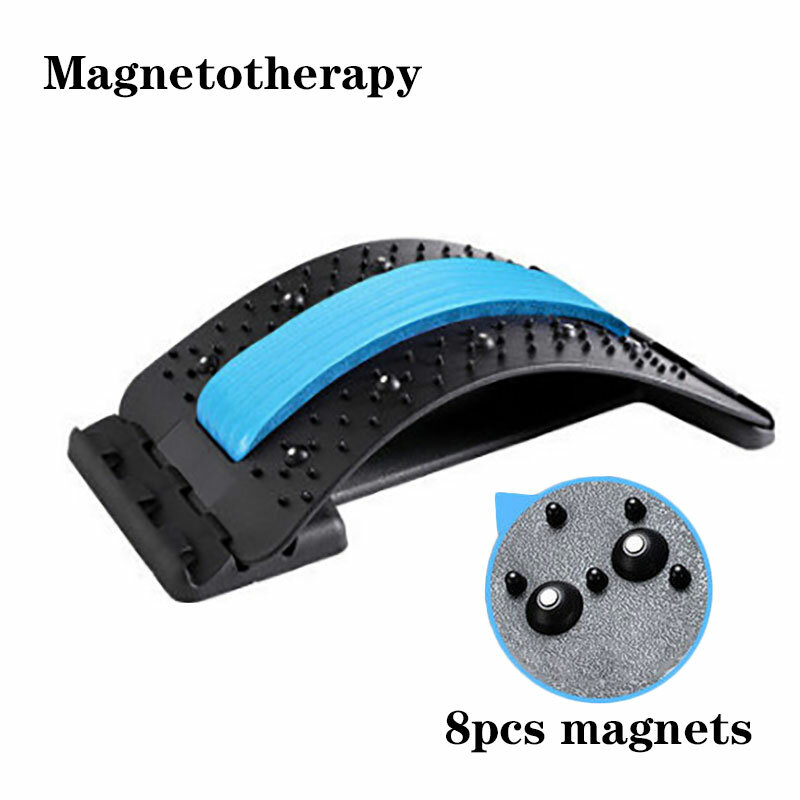 Magnetotherapy Multi-Level Adjustable Back Massager Stretcher Waist Neck Fitness Lumbar Cervical Spine Support Pain Relief