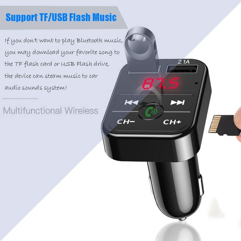 Car Multifunction Car Bluetooth Mp3 Player Tf Card Socket Large Capacity Mp3 Lossless Sound Quality X3 Smart Bluetooth Chip Car