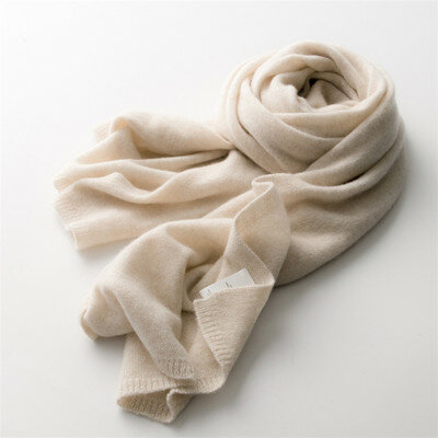 Novo 100% puro cashmere lenço de malha feminino inverno outono longo quente lã envoltório pashmina xale pescoço unissex écharpe femmes