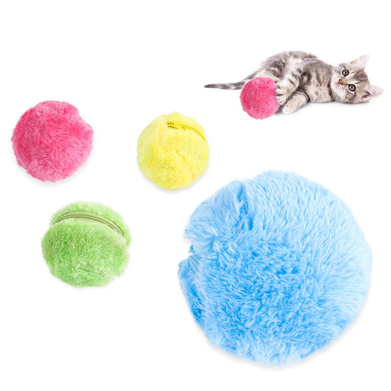 ["5-15 peças alimentado por bateria para animais de estimação rolo mágico elétrico bola de brinquedo automática cachorro gato interativo engraçado chão produtos limpos brinquedos divertidos"]