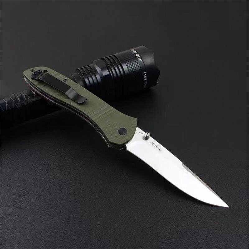 سكين للفرد التكتيكي BM 710 G10 مقبض D2 شفرة البرية الصيد جيب السكاكين EDC أداة
