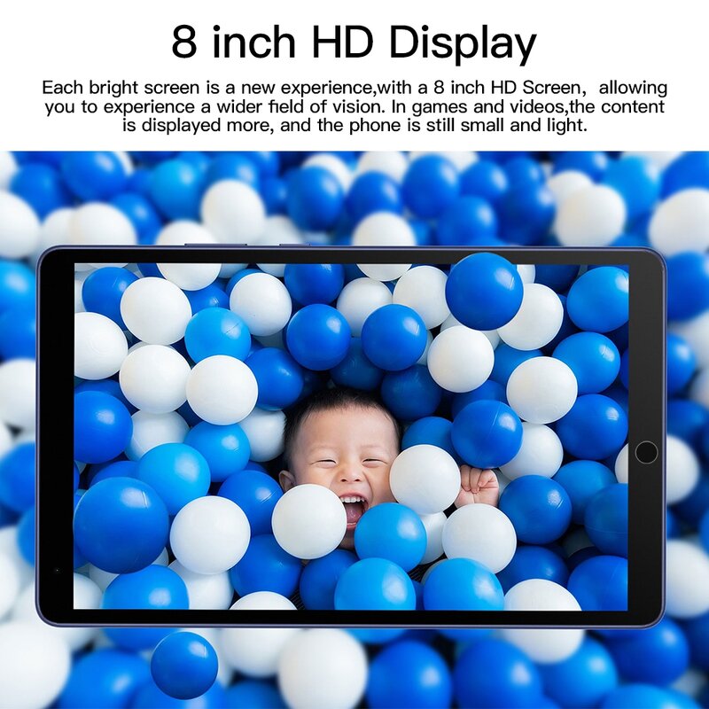 Tablet P80 da 8 pollici nuovissimi Tablet Android 10 Tablette 12GB 512GB Deca Core Google Play 800x1280 Dual SIM 5G Network Tablet Pc