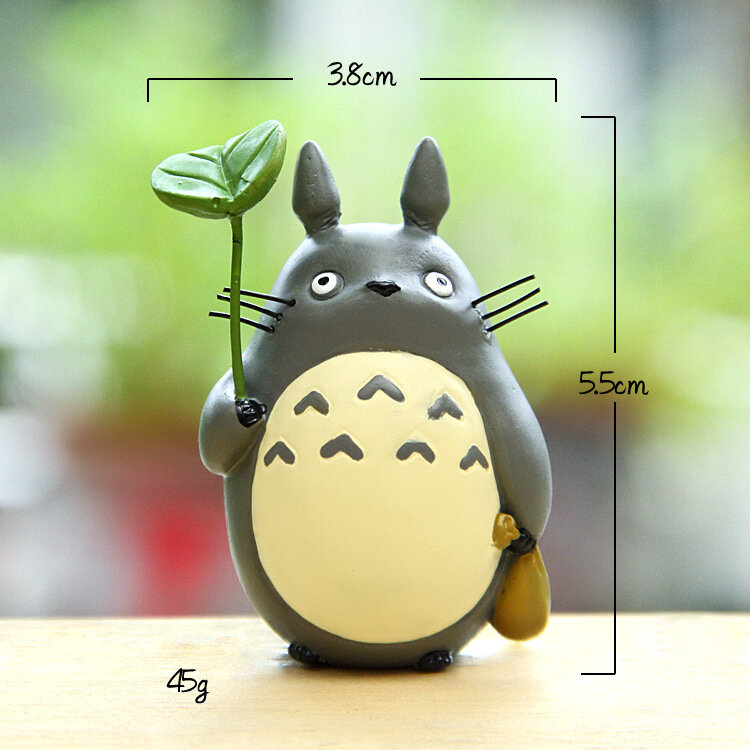 Kawaii Ghibli Hayao Miyazaki Totoro Mei Schlaf auf Totoro Pvc Action Figure Spielzeug Fee Garten Moos Miniatur Party Modell Hause decor