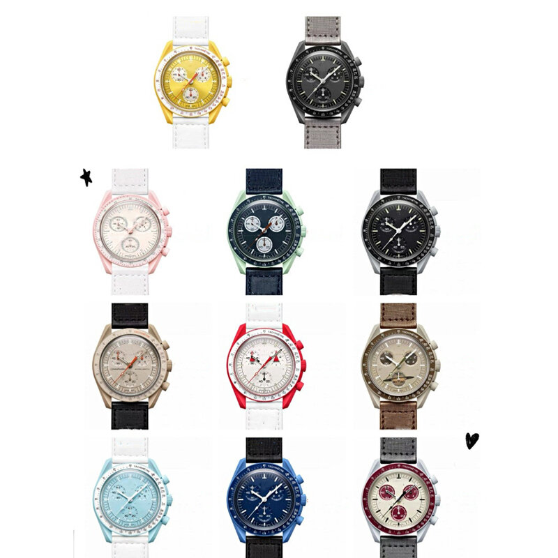 Nowy Bio ceramiczne księżyc zegarek dla mężczyzn kobiety Montre Homme Chronograph Sport mężczyźni Reloj Hombre Trend zegarki dla par Relogio