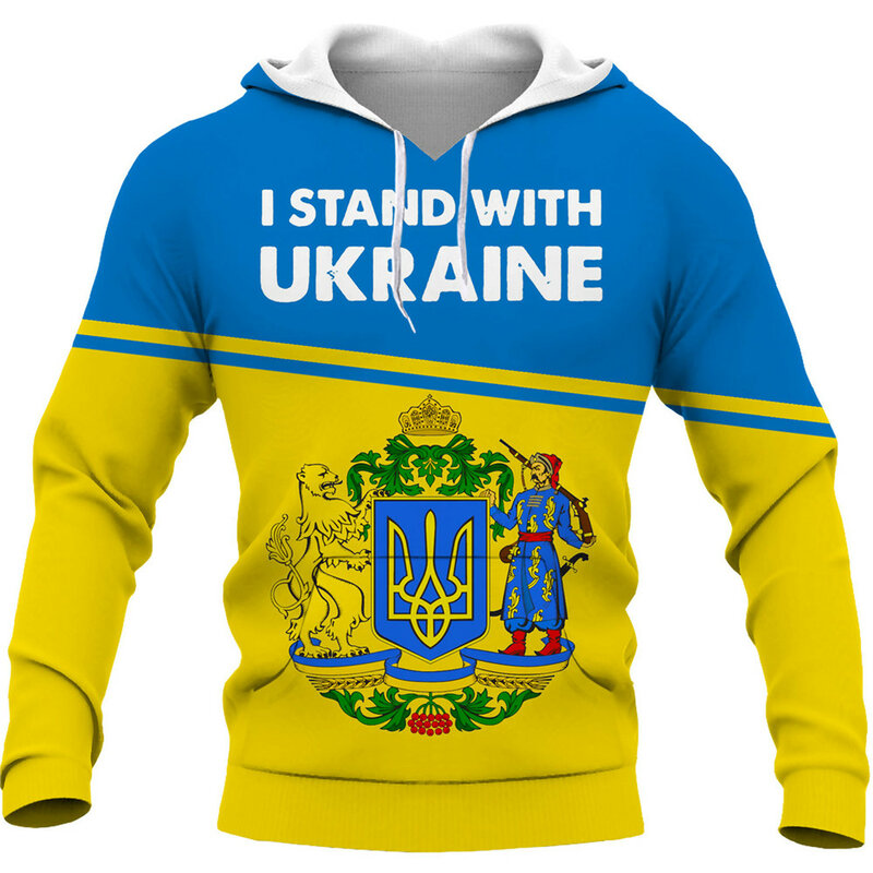 أوكرانيا العلم ثلاثية الأبعاد الطباعة هوديي الرجال الربيع الخريف سترة للجنسين البلوز موضة الساخن بيع سترة الاطفال هوديي عادية