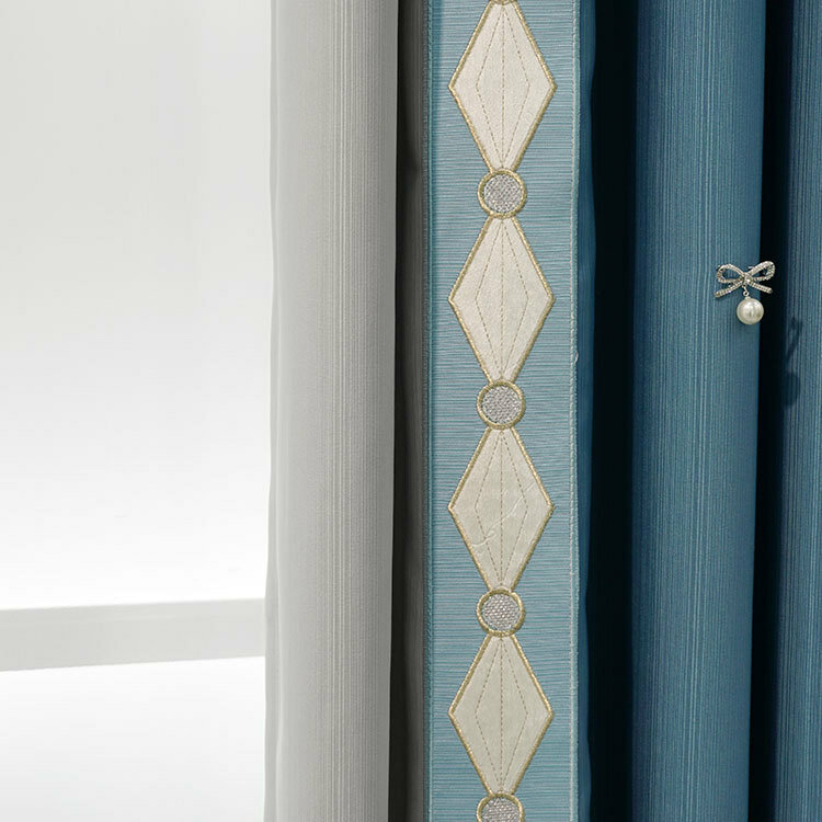 Luz nordic luxo cor lisa costura cortina para sala de estar quarto blackout janela cortina de tela personalizado produto acabado