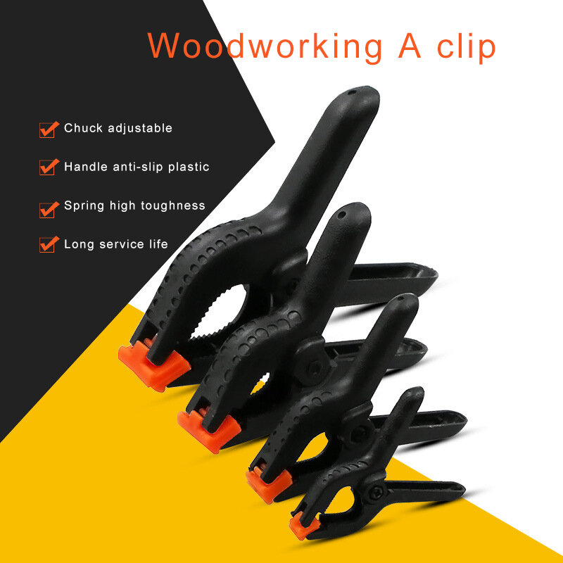 Woodworking Spring Clamps 2/3/4/6 Inches DIY Tools Plastic Nylon Toggle Clamp For Woodwork Spring Clip Photo Studio